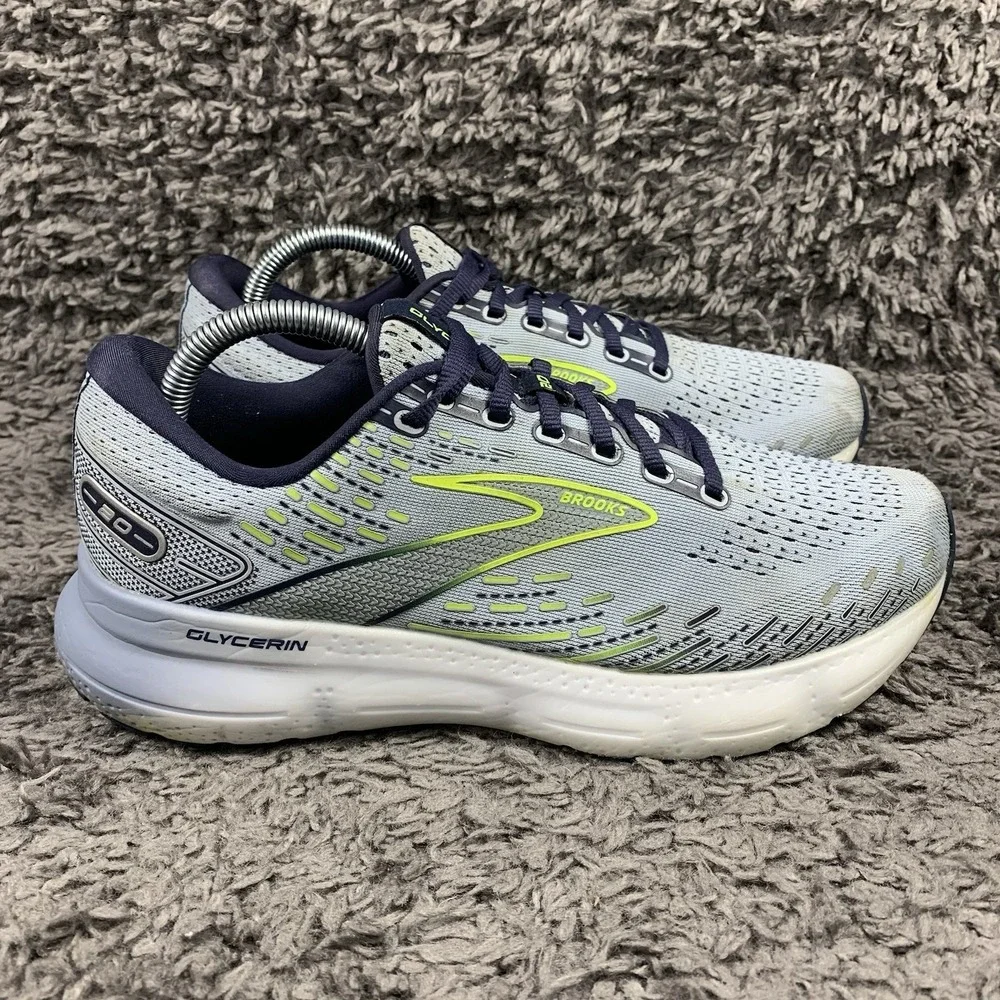 Brooks Glycerin 20 Womens Size 10 B Blue Gray White Athletic Running Sneakers